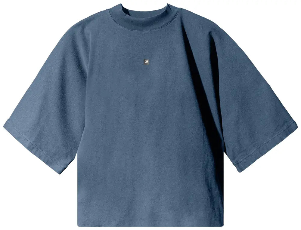 Yeezy Gap Engineered by Balenciaga Logo No Seam Tee 'Dark Blue'