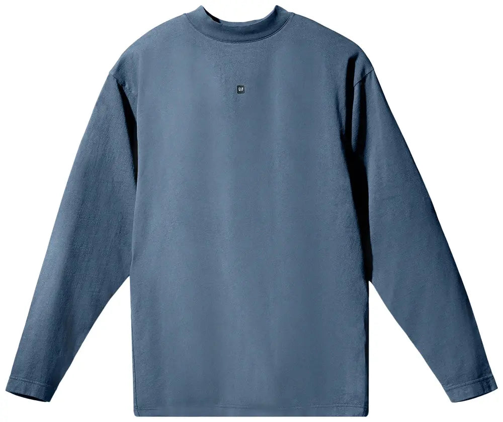 Yeezy Gap Engineered by Balenciaga Logo Long-Sleeve Tee 'Dark Blue'
