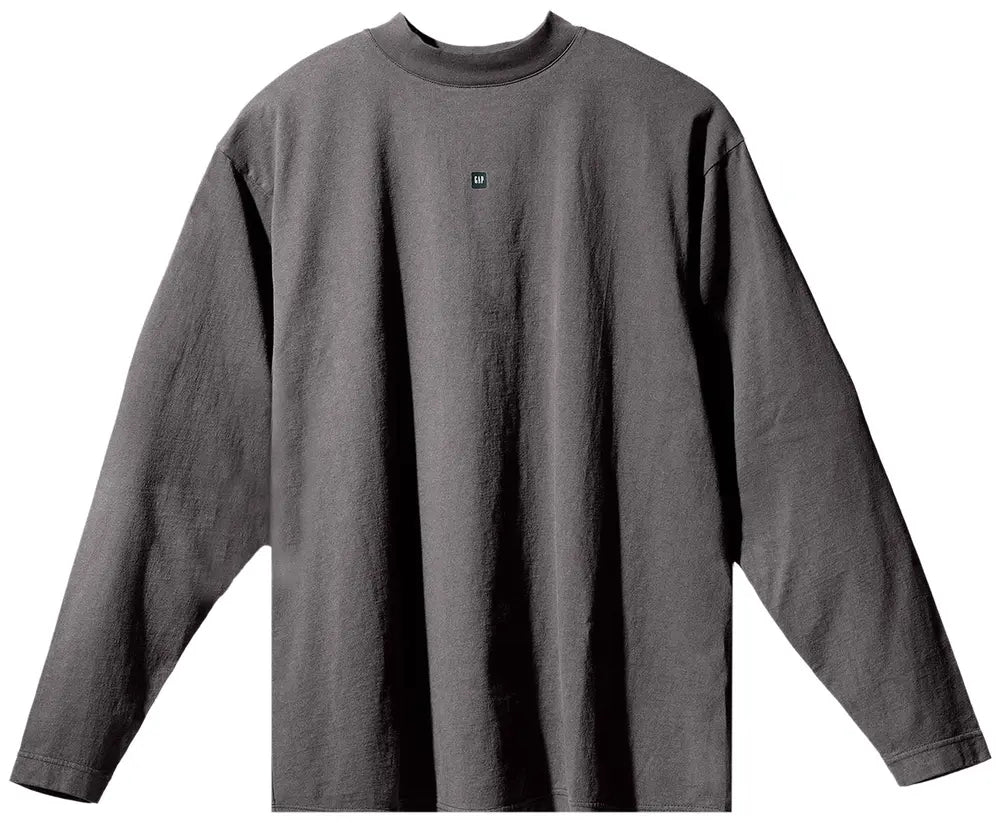 Yeezy Gap Engineered by Balenciaga Logo Long-Sleeve Tee 'Dark Grey'