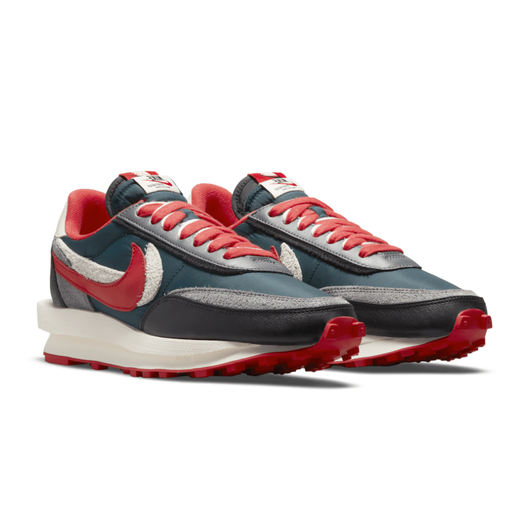 Nike LD Waffle sacai Undercover Midnight Spruce University Red