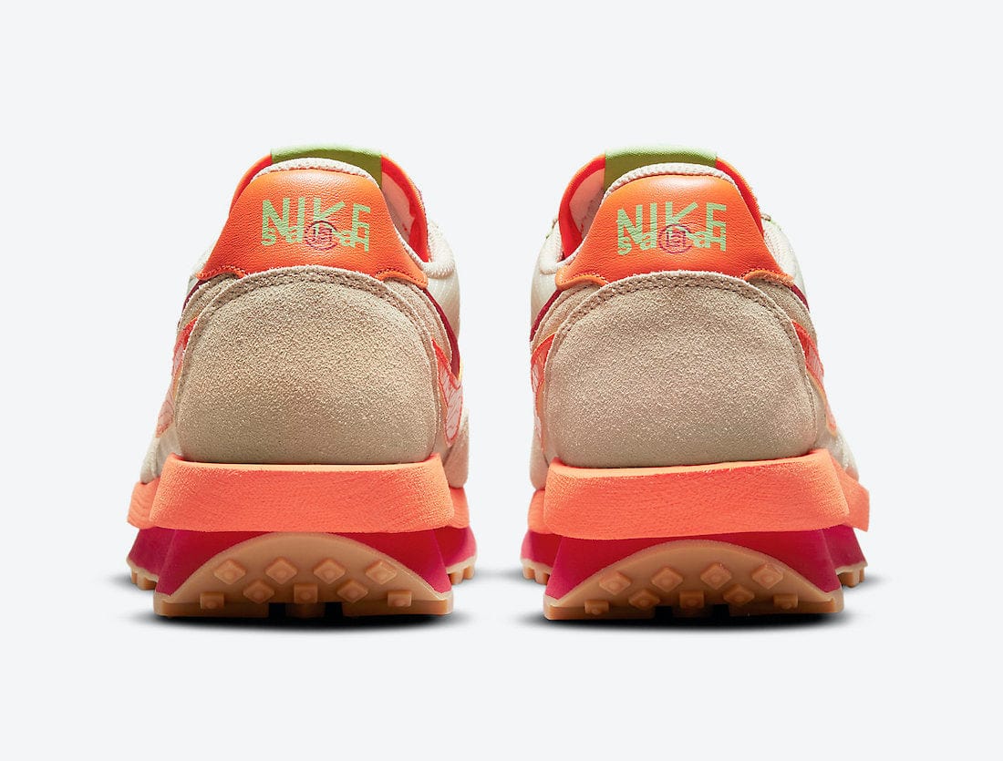 Nike LD Waffle sacai CLOT Kiss of Death Net Orange Blaze